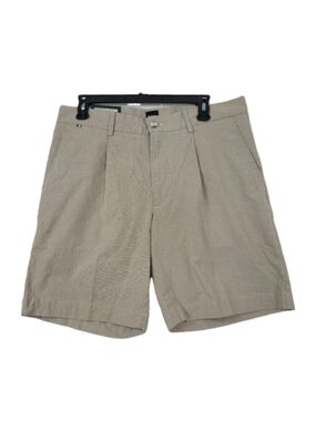 Hugo Boss Men's Brown Beige Shorts Kane Size 32 R Cotton Blend NWT 45